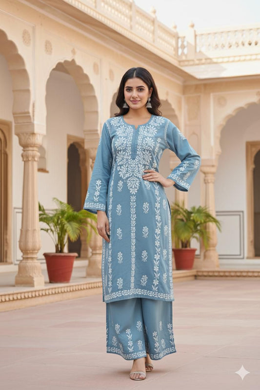 Chikankari Kurti Set