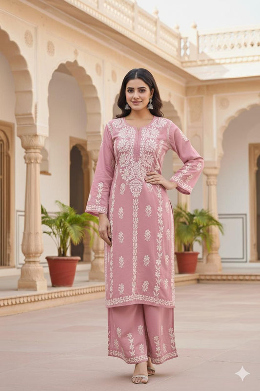 Chikankari Kurti Set